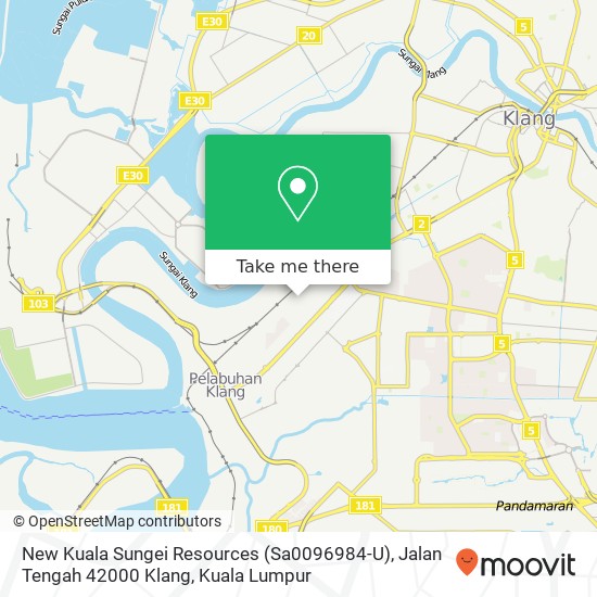 New Kuala Sungei Resources (Sa0096984-U), Jalan Tengah 42000 Klang map