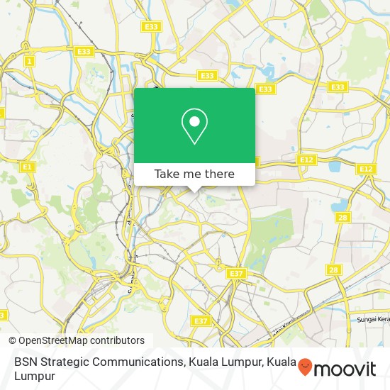 BSN Strategic Communications, Kuala Lumpur map