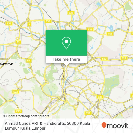 Ahmad Curios ART & Handicrafts, 50300 Kuala Lumpur map