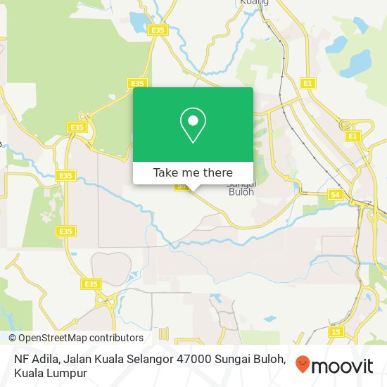 Peta NF Adila, Jalan Kuala Selangor 47000 Sungai Buloh