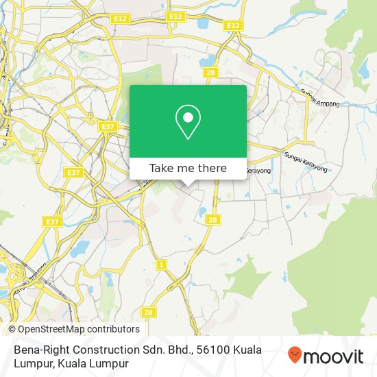 Peta Bena-Right Construction Sdn. Bhd., 56100 Kuala Lumpur