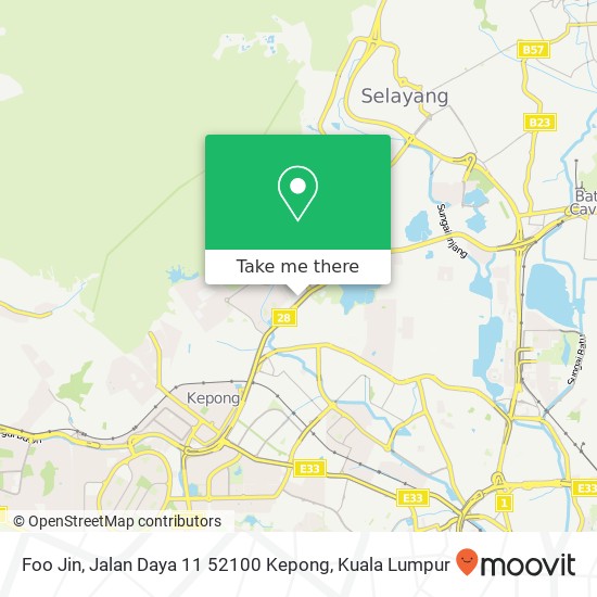 Peta Foo Jin, Jalan Daya 11 52100 Kepong