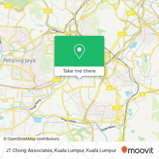 JT Chong Associates, Kuala Lumpur map