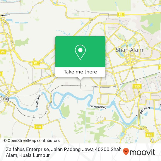 Zaifahus Enterprise, Jalan Padang Jawa 40200 Shah Alam map