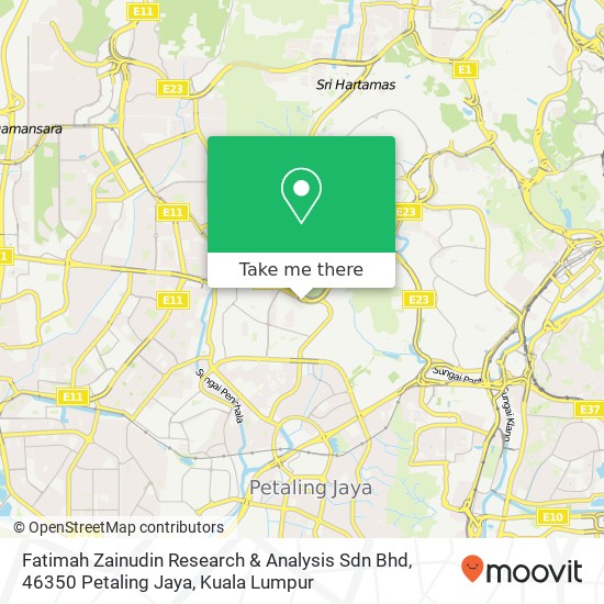 Peta Fatimah Zainudin Research & Analysis Sdn Bhd, 46350 Petaling Jaya