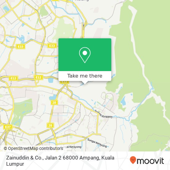 Peta Zainuddin & Co., Jalan 2 68000 Ampang