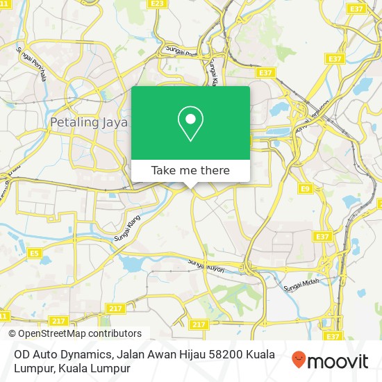 OD Auto Dynamics, Jalan Awan Hijau 58200 Kuala Lumpur map