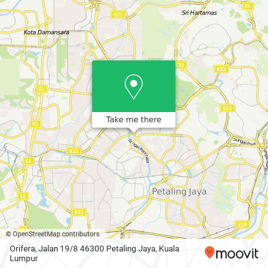 Orifera, Jalan 19 / 8 46300 Petaling Jaya map