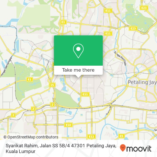 Syarikat Rahim, Jalan SS 5B / 4 47301 Petaling Jaya map