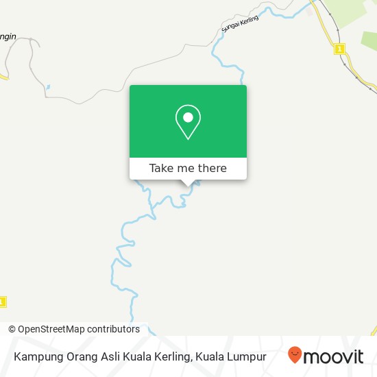 Kampung Orang Asli Kuala Kerling map