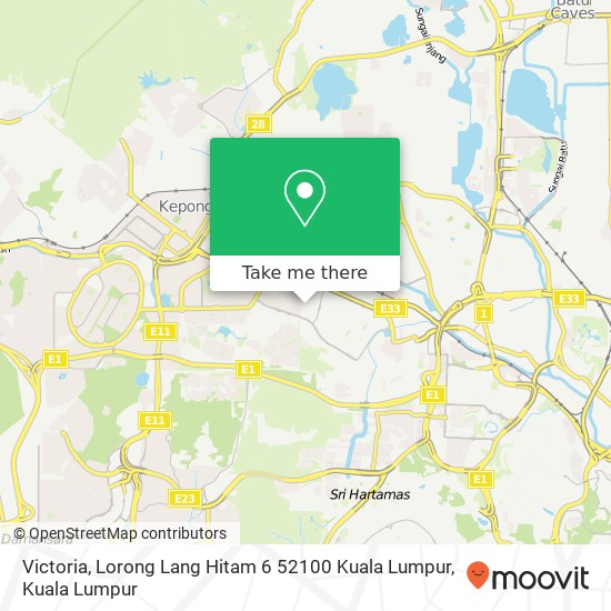 Victoria, Lorong Lang Hitam 6 52100 Kuala Lumpur map