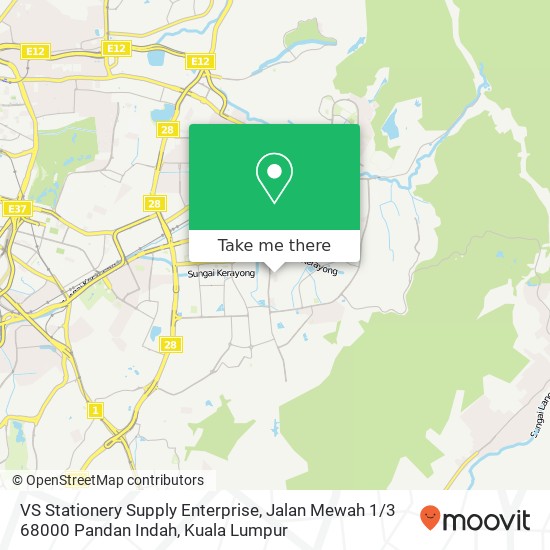 VS Stationery Supply Enterprise, Jalan Mewah 1 / 3 68000 Pandan Indah map