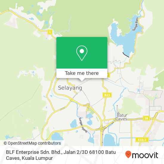 Peta BLF Enterprise Sdn. Bhd., Jalan 2 / 3D 68100 Batu Caves