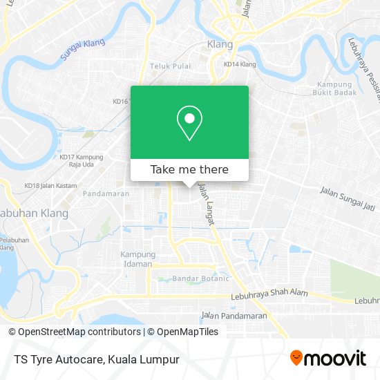 如何坐公交或火车去klang的ts Tyre Autocare