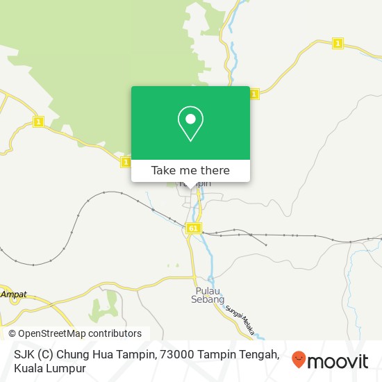 Peta SJK (C) Chung Hua Tampin, 73000 Tampin Tengah