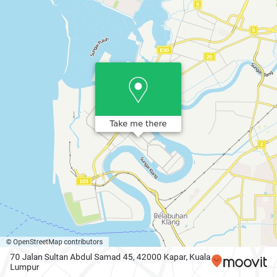 70 Jalan Sultan Abdul Samad 45, 42000 Kapar map