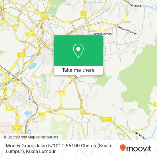 Money Gram, Jalan 5 / 101C 56100 Cheras (Kuala Lumpur) map