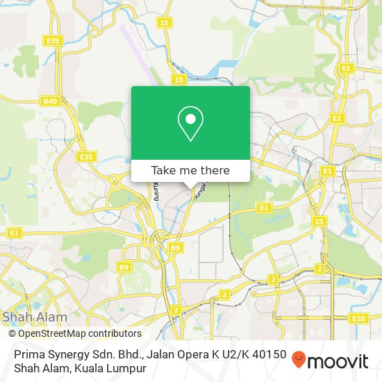 Peta Prima Synergy Sdn. Bhd., Jalan Opera K U2 / K 40150 Shah Alam