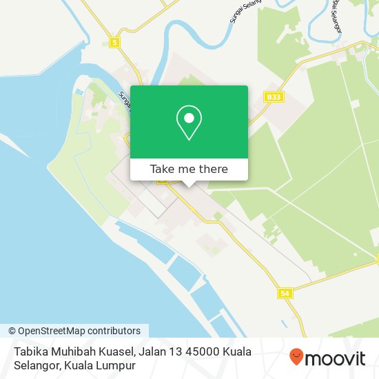 Peta Tabika Muhibah Kuasel, Jalan 13 45000 Kuala Selangor