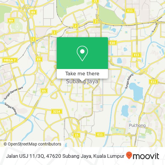 Peta Jalan USJ 11 / 3Q, 47620 Subang Jaya