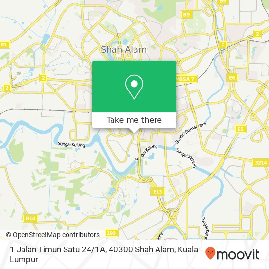 Peta 1 Jalan Timun Satu 24 / 1A, 40300 Shah Alam