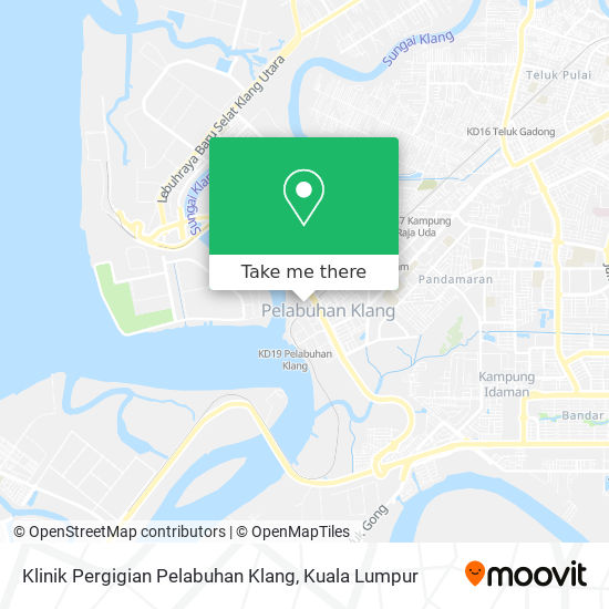 Peta Klinik Pergigian Pelabuhan Klang