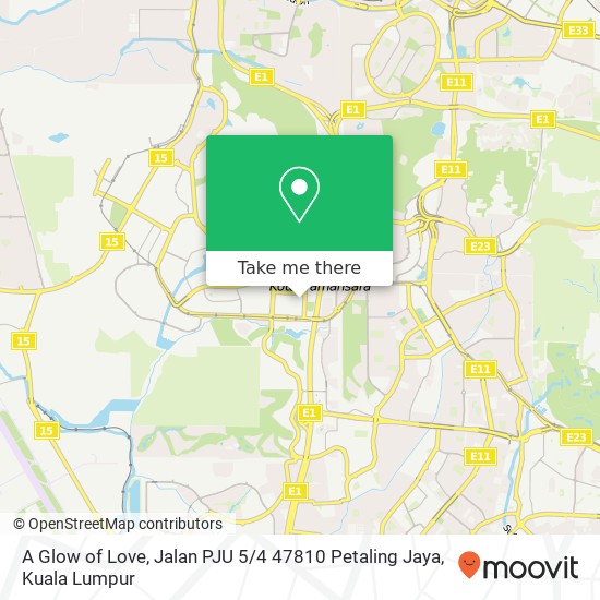 Peta A Glow of Love, Jalan PJU 5 / 4 47810 Petaling Jaya