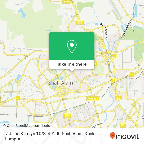 7 Jalan Kebaya 10 / 3, 40100 Shah Alam map