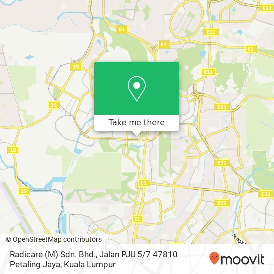 Radicare (M) Sdn. Bhd., Jalan PJU 5 / 7 47810 Petaling Jaya map