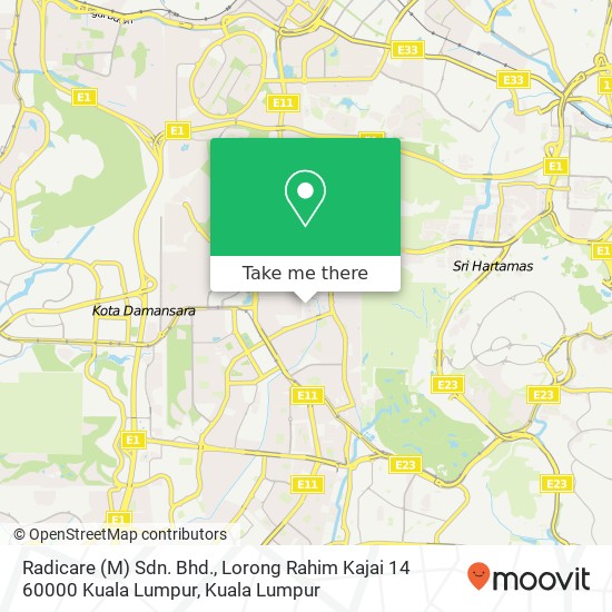 Radicare (M) Sdn. Bhd., Lorong Rahim Kajai 14 60000 Kuala Lumpur map