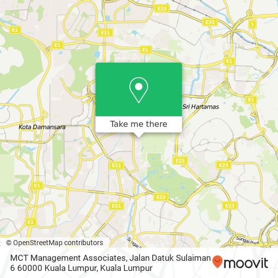 Peta MCT Management Associates, Jalan Datuk Sulaiman 6 60000 Kuala Lumpur