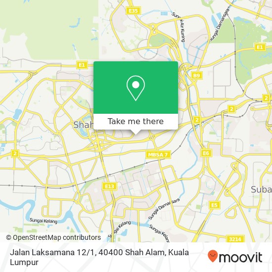 Peta Jalan Laksamana 12 / 1, 40400 Shah Alam