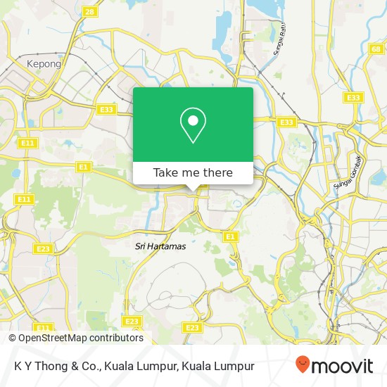 K Y Thong & Co., Kuala Lumpur map