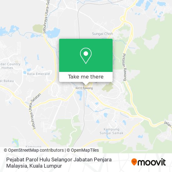 Peta Pejabat Parol Hulu Selangor Jabatan Penjara Malaysia