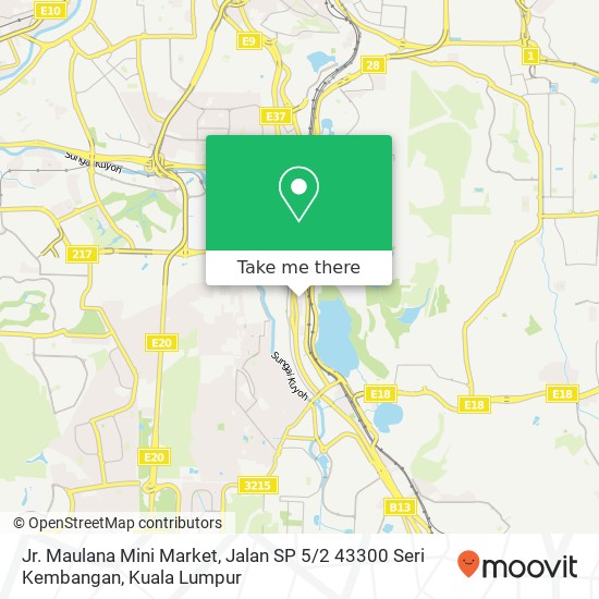 Jr. Maulana Mini Market, Jalan SP 5 / 2 43300 Seri Kembangan map