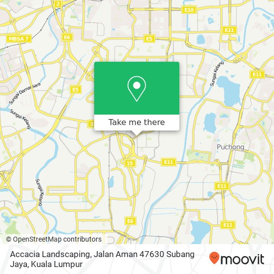 Accacia Landscaping, Jalan Aman 47630 Subang Jaya map
