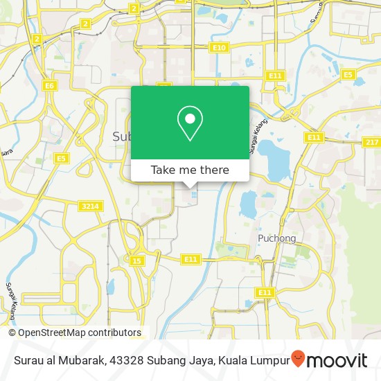 Surau al Mubarak, 43328 Subang Jaya map