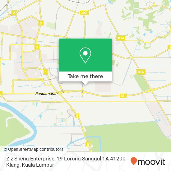 Peta Ziz Sheng Enterprise, 19 Lorong Sanggul 1A 41200 Klang