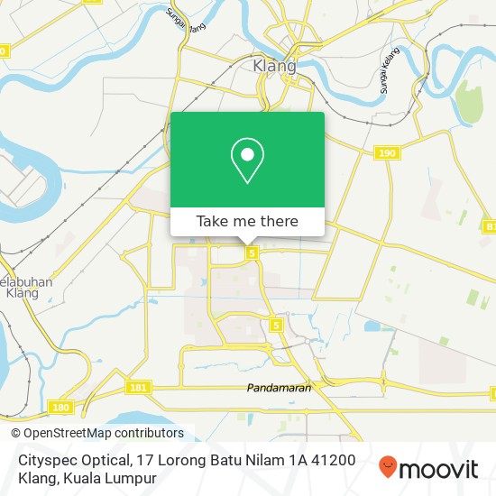 Cityspec Optical, 17 Lorong Batu Nilam 1A 41200 Klang map