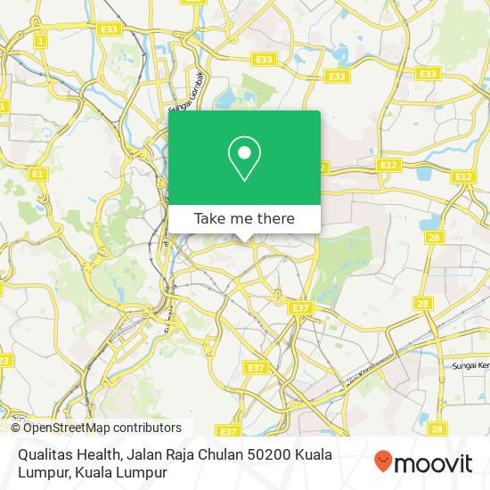 Peta Qualitas Health, Jalan Raja Chulan 50200 Kuala Lumpur