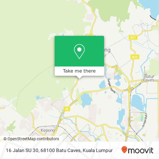 Peta 16 Jalan SU 30, 68100 Batu Caves