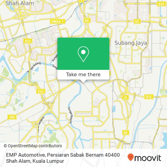 Peta EMP Automotive, Persiaran Sabak Bernam 40400 Shah Alam