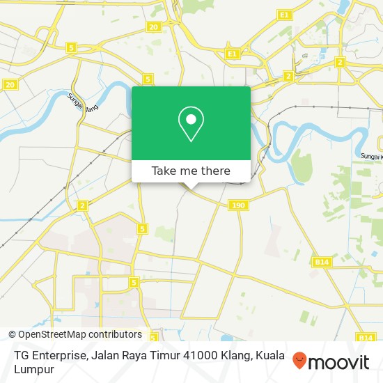 Peta TG Enterprise, Jalan Raya Timur 41000 Klang