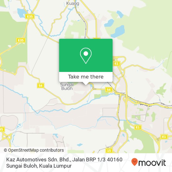 Kaz Automotives Sdn. Bhd., Jalan BRP 1 / 3 40160 Sungai Buloh map