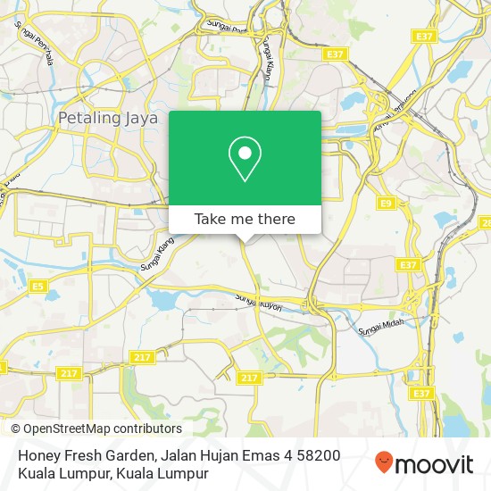 Honey Fresh Garden, Jalan Hujan Emas 4 58200 Kuala Lumpur map