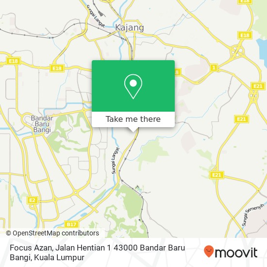 Peta Focus Azan, Jalan Hentian 1 43000 Bandar Baru Bangi