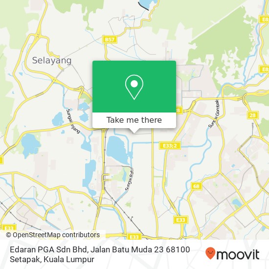 Edaran PGA Sdn Bhd, Jalan Batu Muda 23 68100 Setapak map