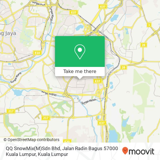Peta QQ SnowMix(M)Sdn Bhd, Jalan Radin Bagus 57000 Kuala Lumpur