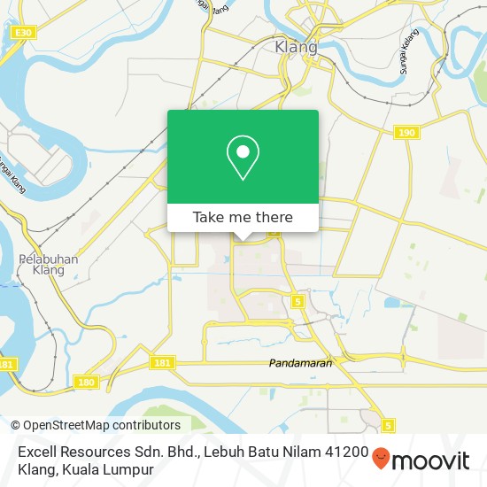 Peta Excell Resources Sdn. Bhd., Lebuh Batu Nilam 41200 Klang