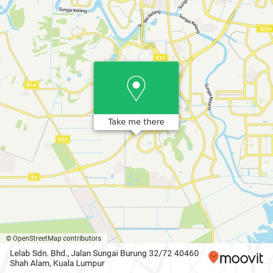 Lelab Sdn. Bhd., Jalan Sungai Burung 32 / 72 40460 Shah Alam map